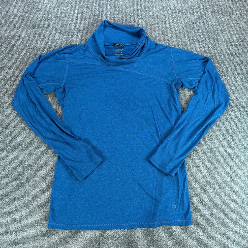 Mountain‎ Hardwear Womens Blue Long Sleeve Funnel Neck Base Layer Gorpcore Large